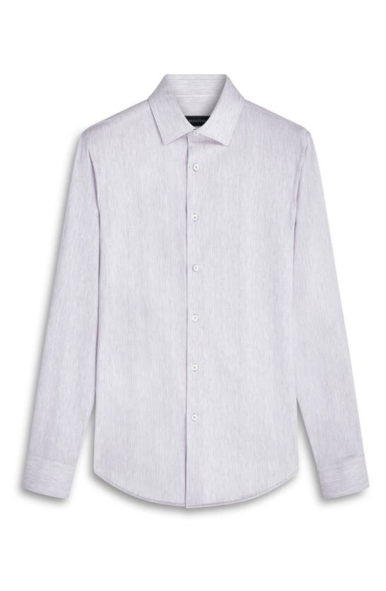 Bugatchi James Ooohcotton® Chambray Print Button-up Shirt In Lavender