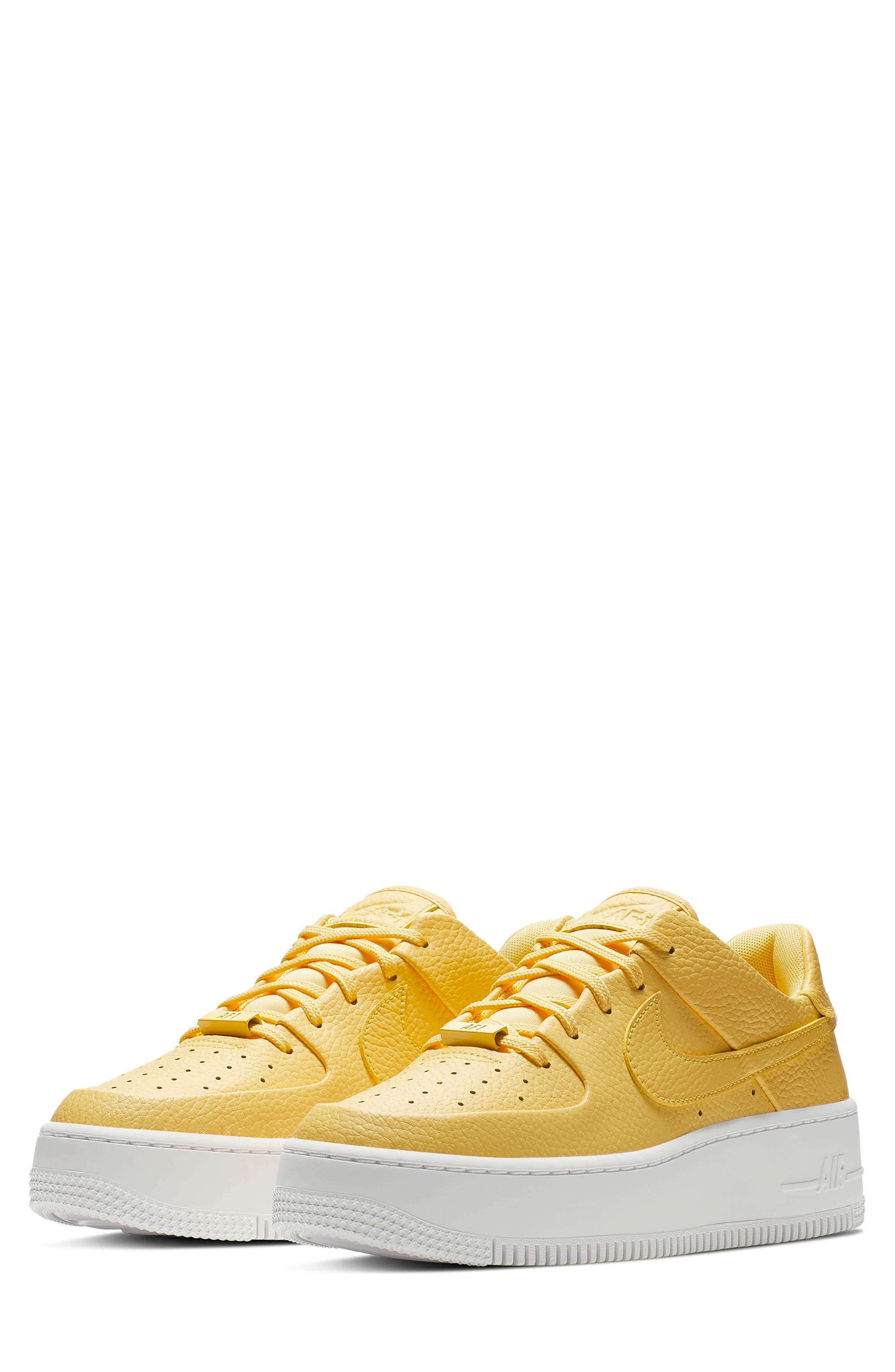 Nike Air Force 1 Sage Low Platform Sneaker- Yellow