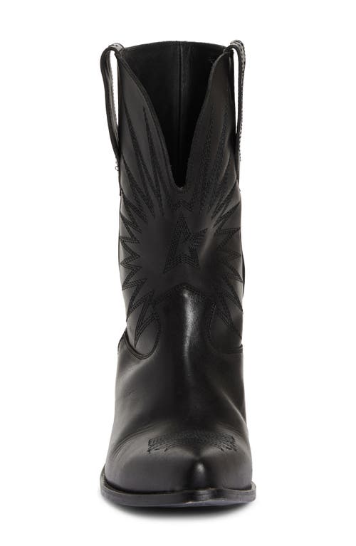 Golden Goose Wish Star Pointed Toe Western Boot In Black