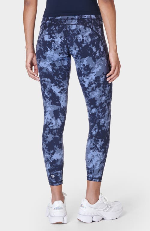 Shop Sweaty Betty Power 7/8 Workout Pocket Leggings In Blue Terrain Camo Print