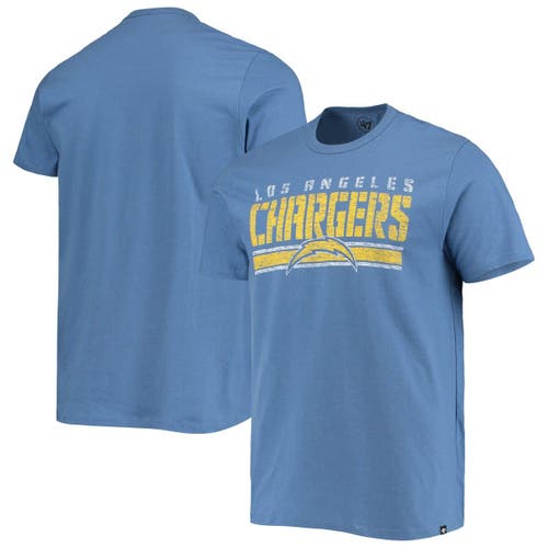 Men's '47 Royal Los Angeles Chargers Team Stripe T-Shirt