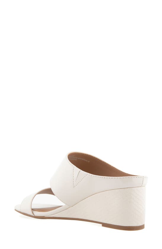 Shop Aerosoles Wheeler Wedge Heel Sandal In Eggnog Patent Pu