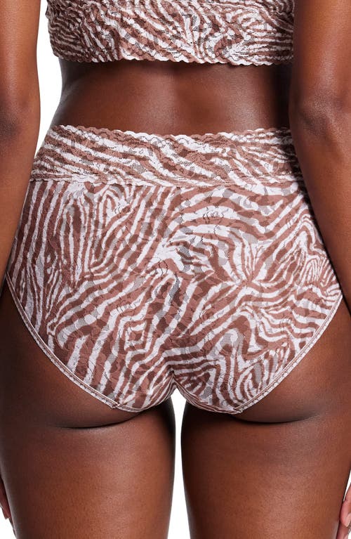 Hanky Panky Print Lace Briefs In Hide And Seek