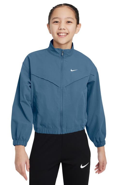 Shop Nike Kids' Oversize Jacket In Aegean Storm/white