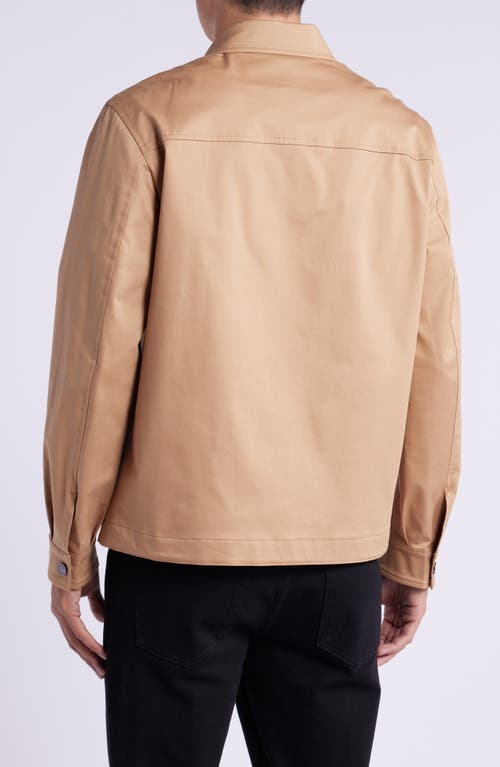 Shop Hugo Boss Boss Carper Coach's Jacket In Medium Beige