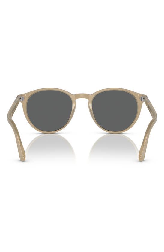 Shop Persol 52mm Round Sunglasses In Opal Beige