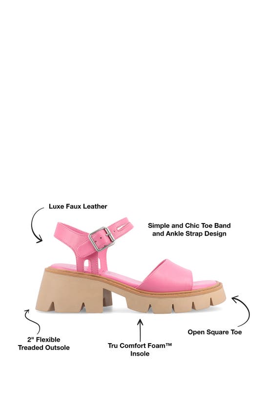 Shop Journee Collection Lug Platform Sandal In Pink