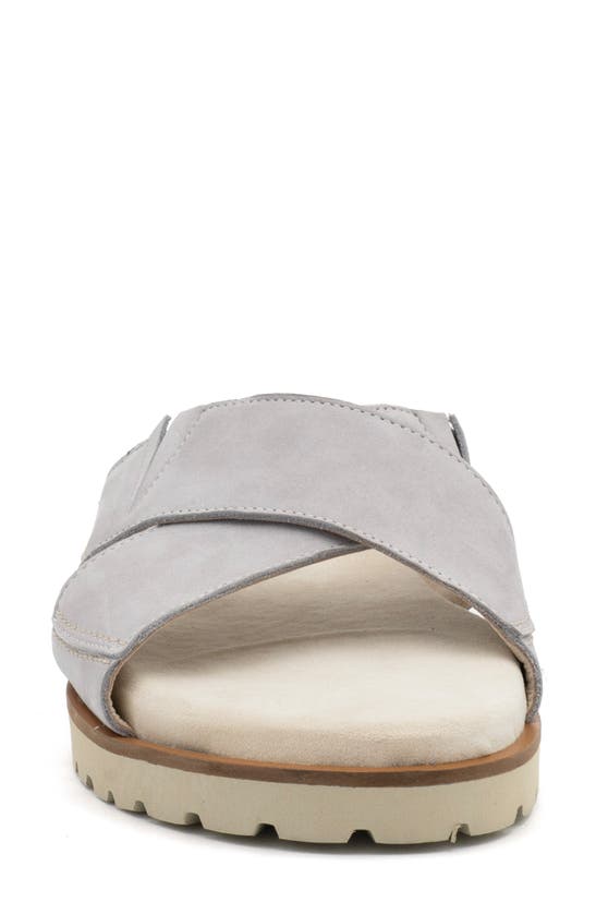 Amalfi By Rangoni Barolo Platform Slide Sandal In Fog Tiffany