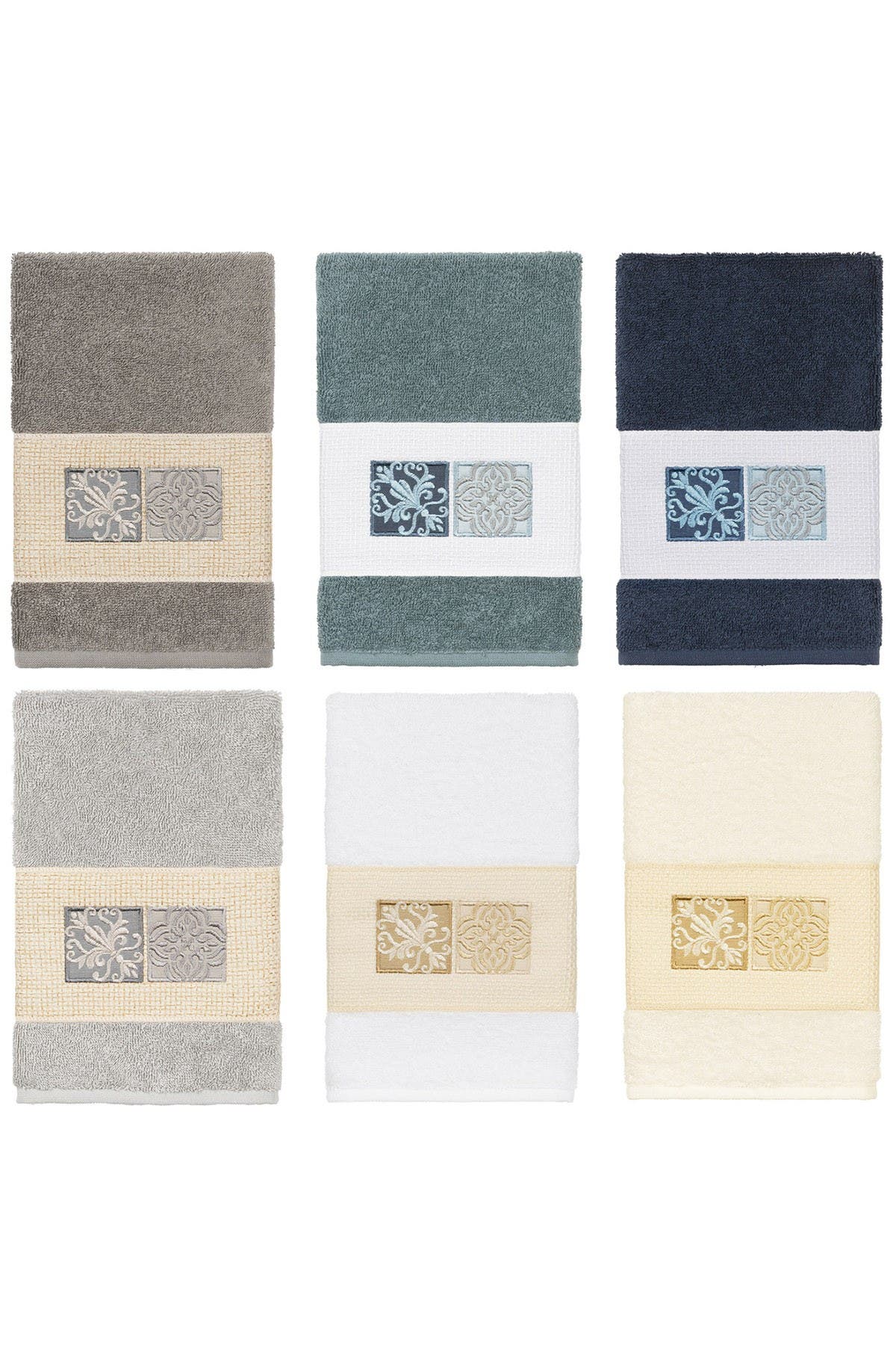 Linum Home Vivian Embellished Hand Towel