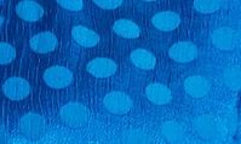 Shop Chelsea28 Jacquard Polka Dot Long Sleeve Romper In Blue Marmara