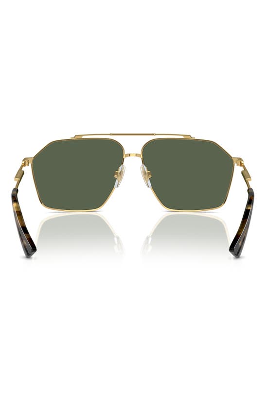 Shop Dolce & Gabbana Dolce&gabbana 61mm Polarized Pilot Sunglasses In Gold