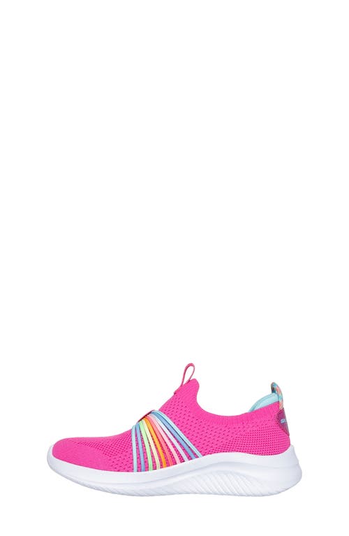 Shop Skechers Ultra Flex 3.0 Slip-on Sneaker In Hot Pink/multi