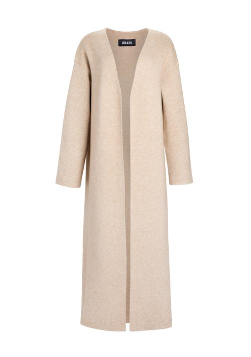 Shop Ser.o.ya Megumi Knit Robe In Tan