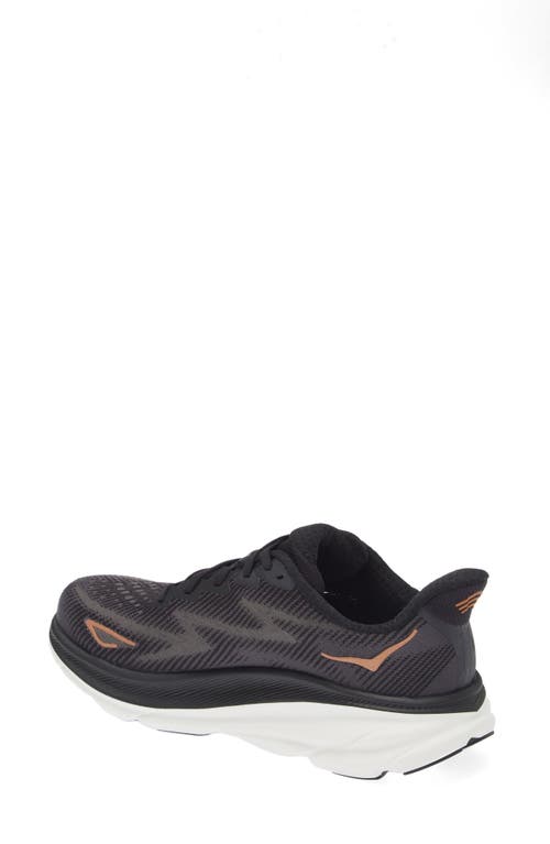 Shop Hoka Clifton 9 Running Shoe In Black/copper