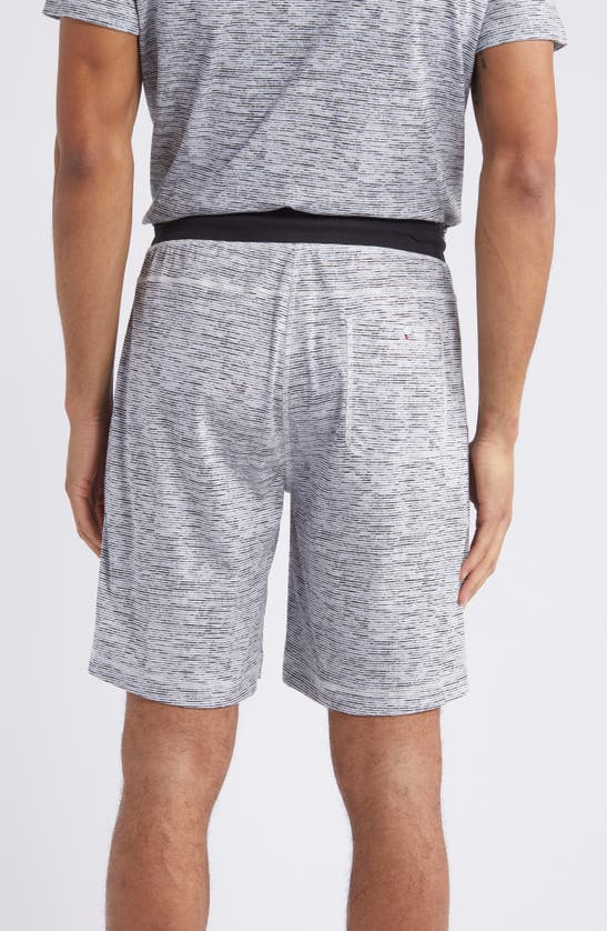 Shop Daniel Buchler Stripe Cotton Pajama Shorts In Navy Stripe