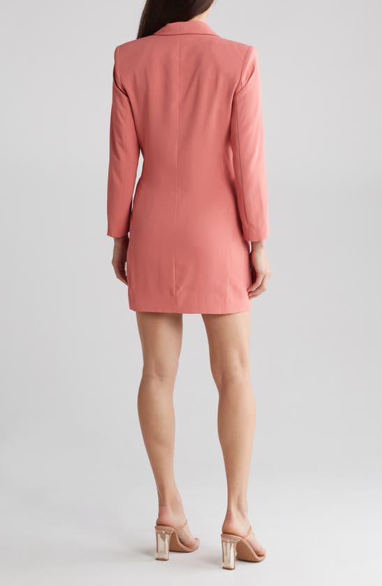 Area Stars Jax Long Sleeve Blazer Minidress In Pink