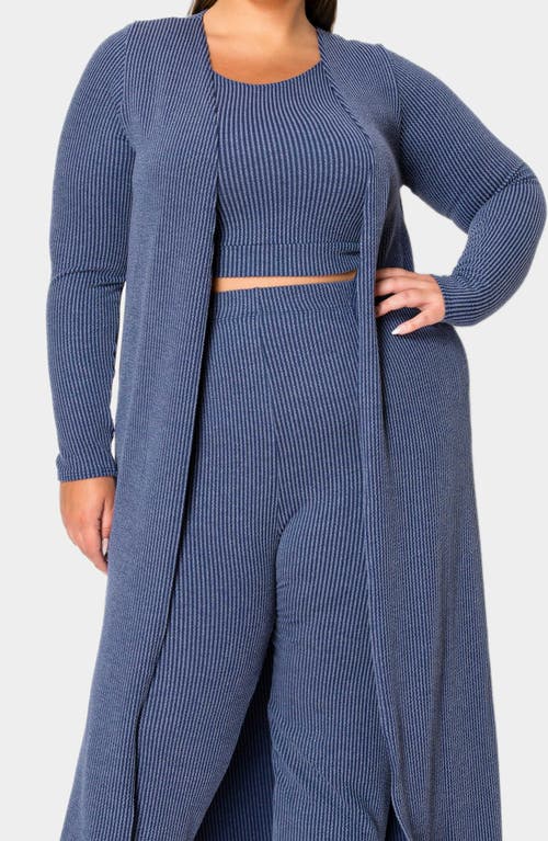 Shop L I V D Luna 3-piece Rib Lounge Set In Navy