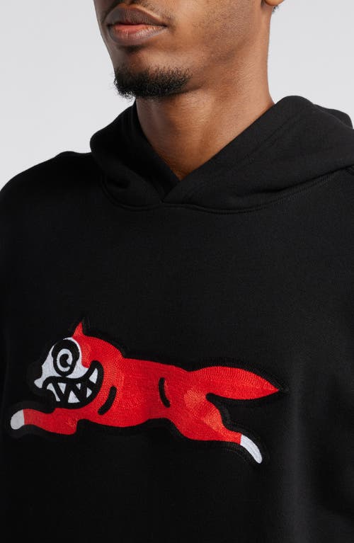 Shop Icecream Running Dog Appliqué Hoodie In Black