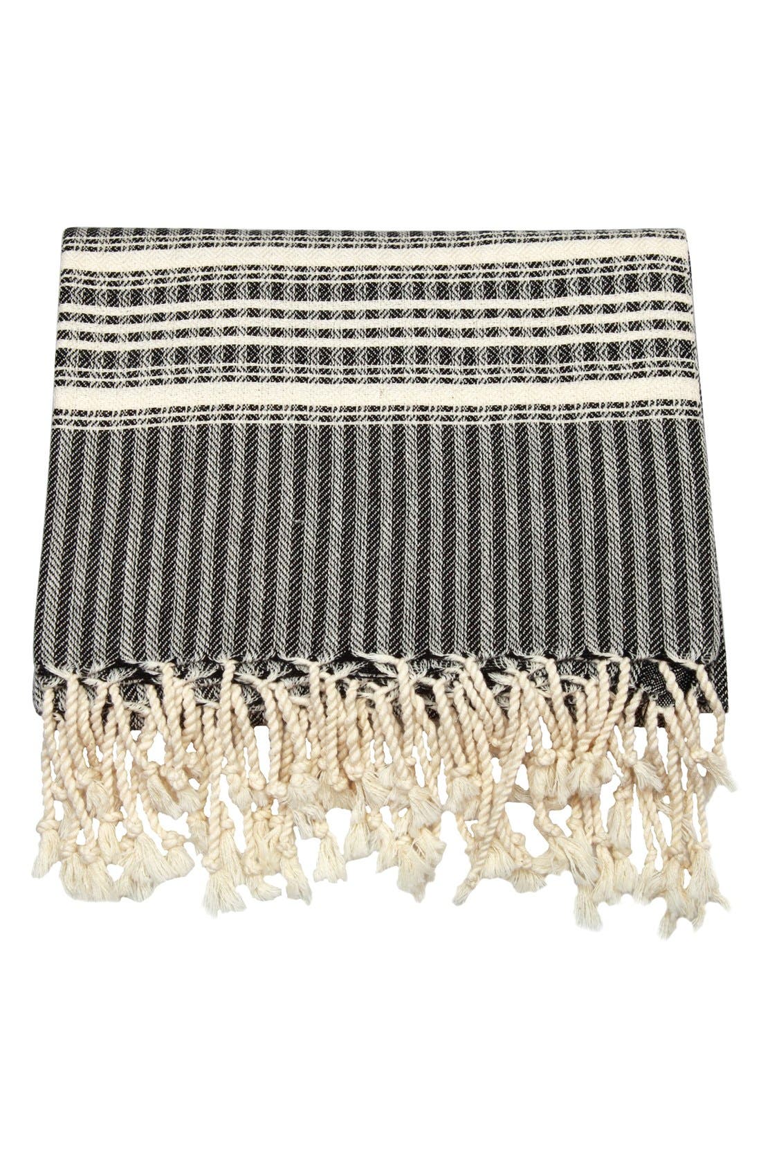LINUM HOME 100 Turkish Cotton Luxe Herringbone Pestemal Beach Towel