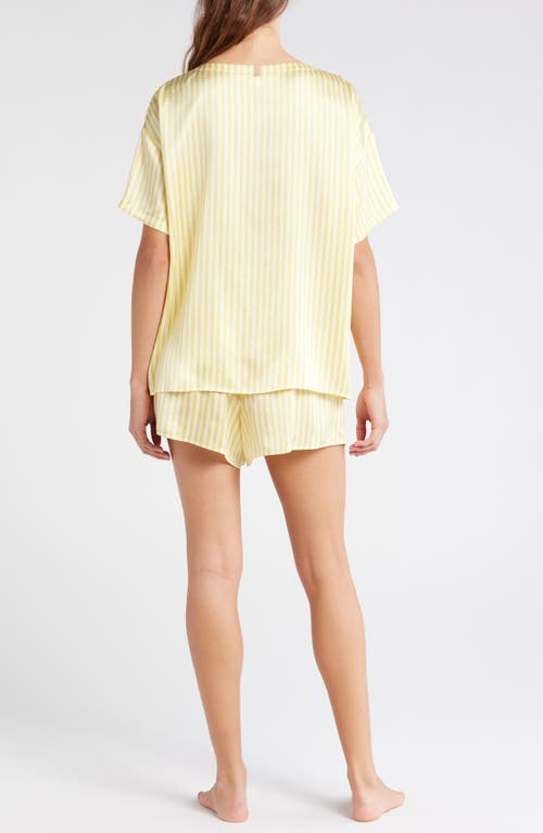 Shop Lunya Washable Silk Short Pajamas In Midsummer Stripe