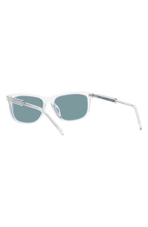 Prada Pillow 54mm Polarized Square Sunglasses In Rose Gold Black