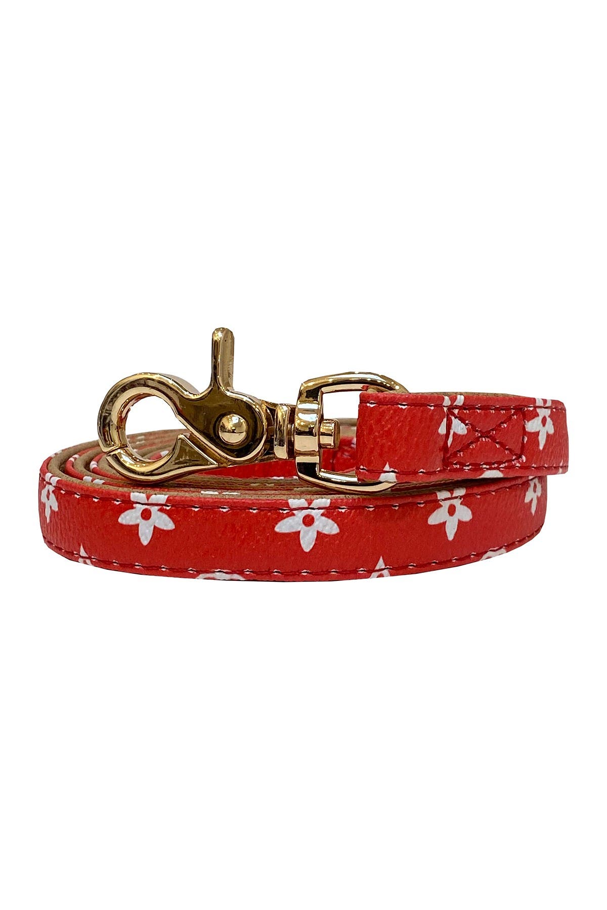 Dogs Of Glamour Lauren Luxury Leash In Red
