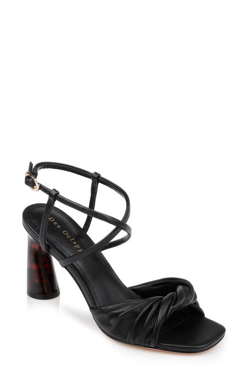 Shop Dee Ocleppo Mexico Square Toe Sandal In Black Leather