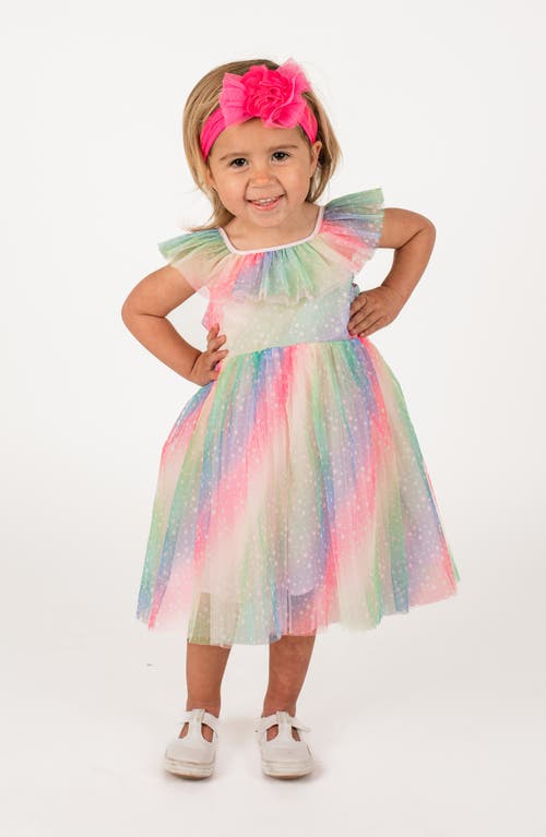 Popatu Ruffle Flounce Tulle Dress Rainbow at Nordstrom,