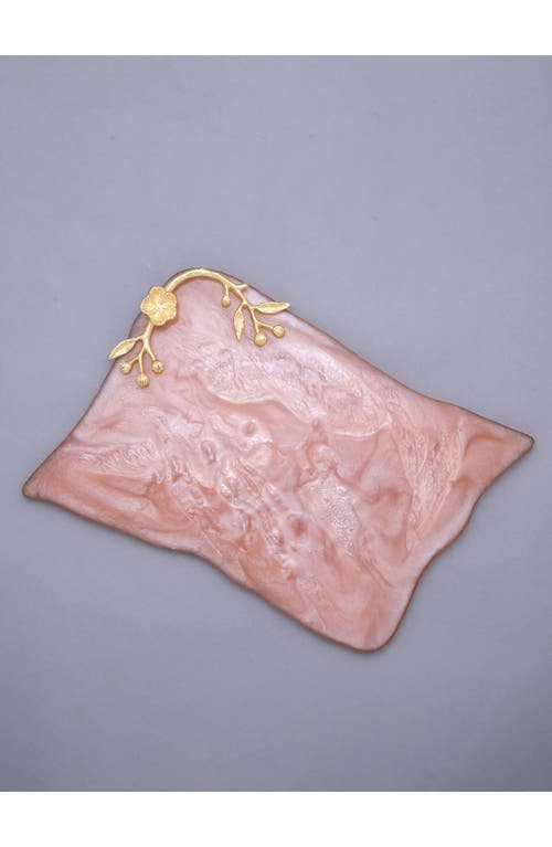 Tiramisu Decorative Resin Serving Board In Pink
