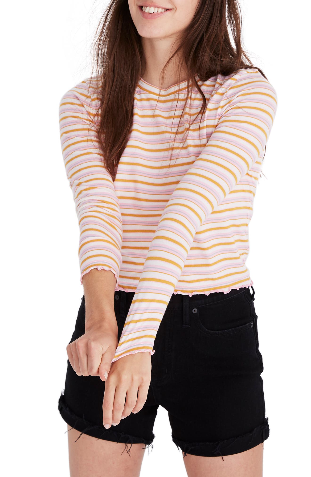 madewell ruffle edge dress