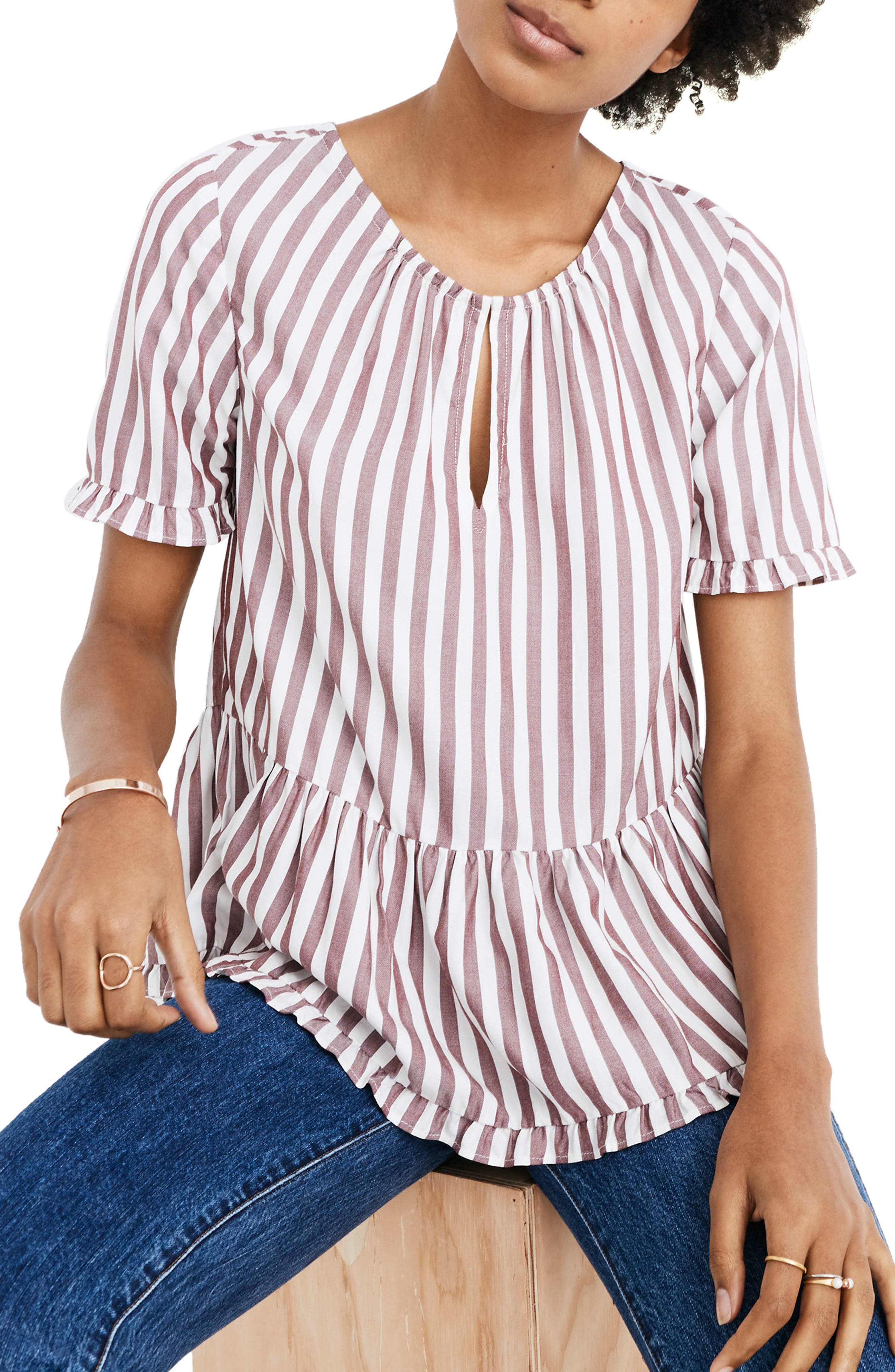 stanza ruffle hem top madewell