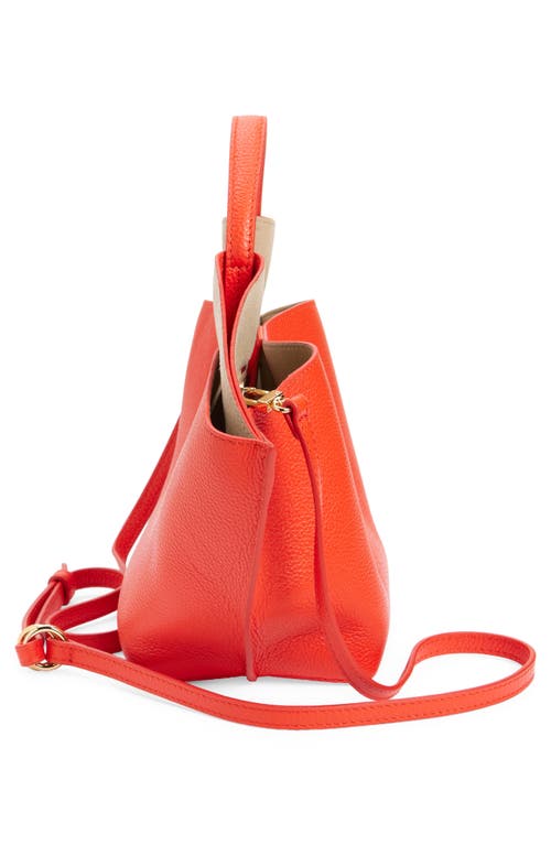 Ree Projects Mini Ann Leather Tote In Flame