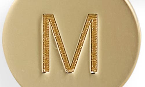 Meshmerise Initial Disc Charm Bracelet In Yellow-m