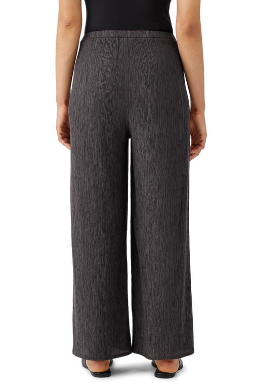 Shop Eileen Fisher Slit Hem Plissé Ankle Pants In Taupe