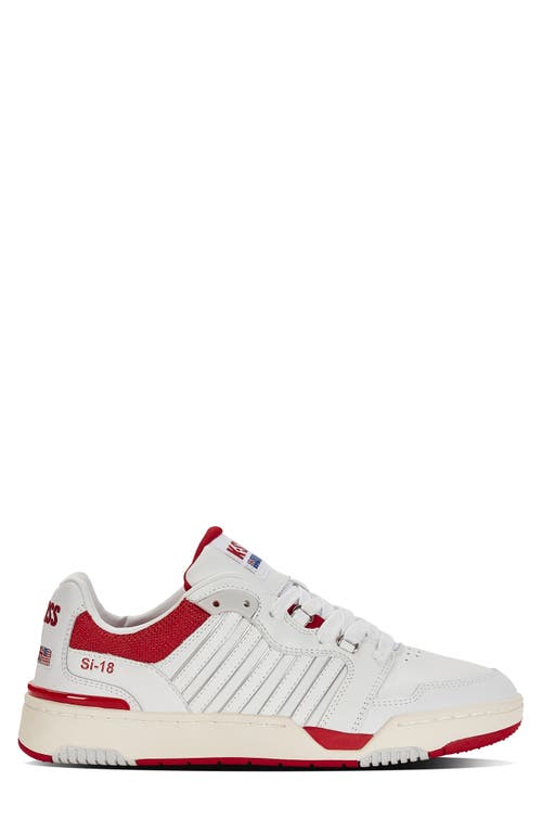 Shop K-swiss Si-18 Rival Sneaker In Brilliant White/red