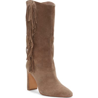 Vince Camuto Sterla Fringe Boot- Beige
