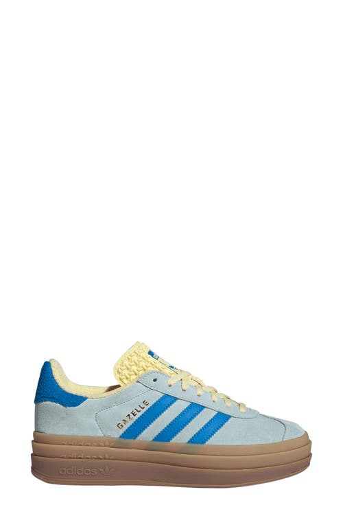 Shop Adidas Originals Adidas Gazelle Bold Platform Sneaker In Blue/bright Blue/yellow