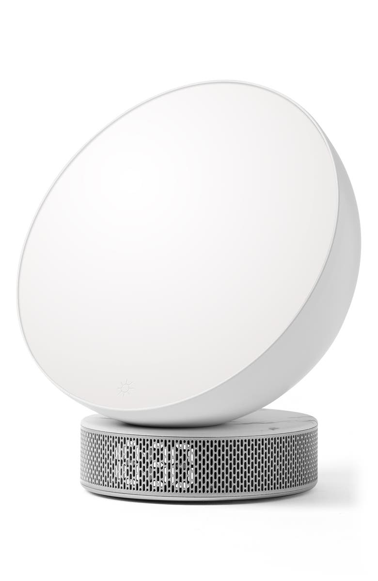LEXON Miami Sunrise Alarm Clock, Main, color, WHITE MARBLE