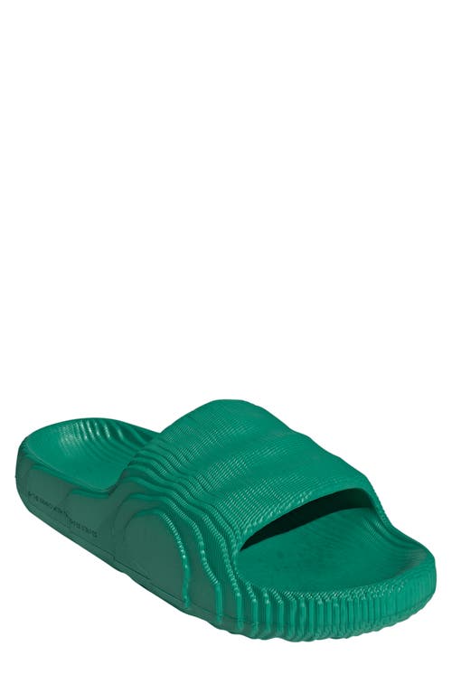 Adidas Originals Adidas Adilette Sport Slide Sandal In Bold Green/bold Green/black