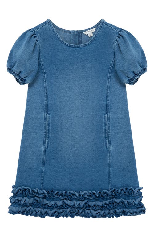 Habitual Kids Kids' Puff Sleeve Denim Dress in Indigo 