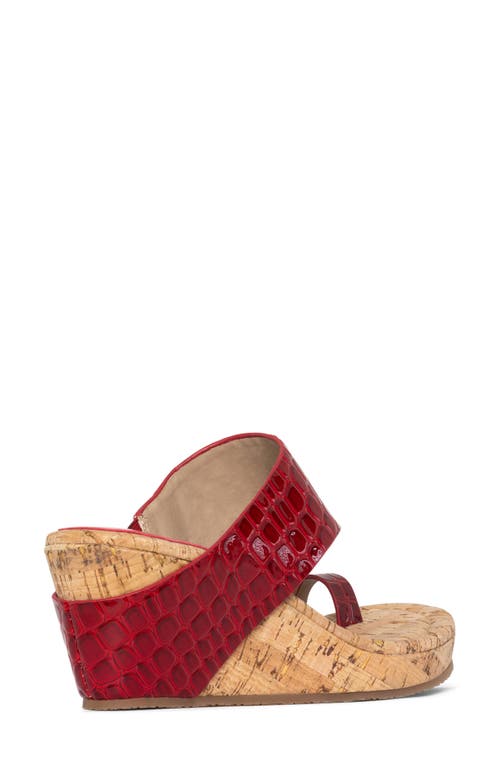 Shop Donald Pliner Platform Wedge Sandal In Tomato