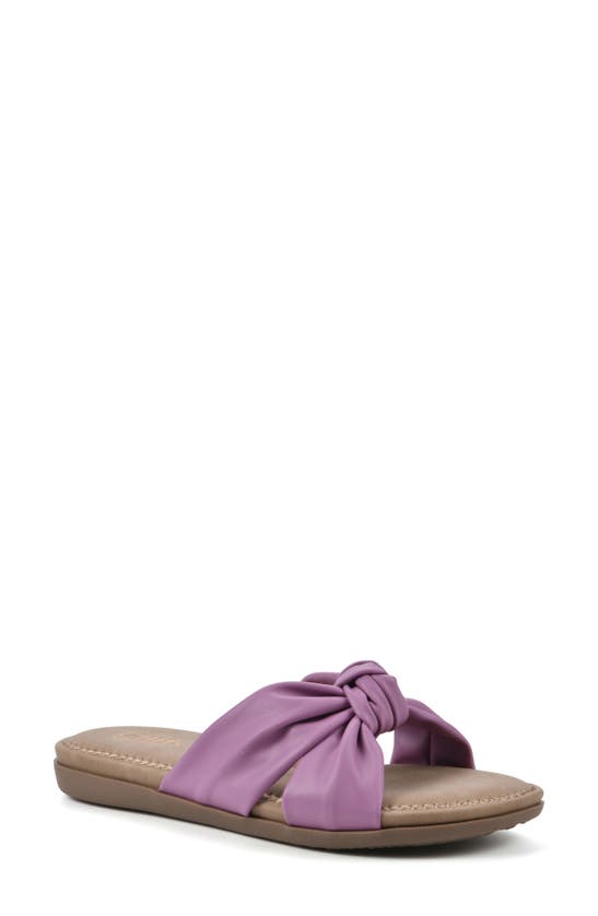 Cliffs By White Mountain Favorite Slide Sandal In Orchid/ Smooth