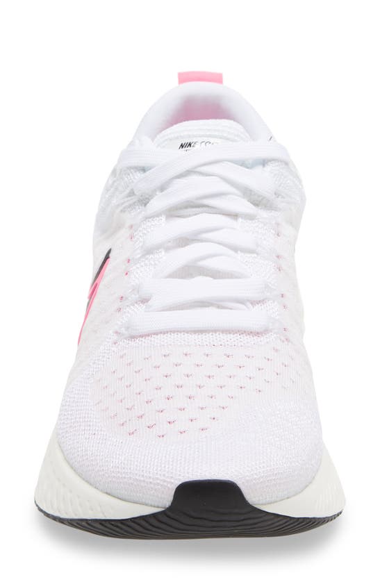 Nike React Infinity Run Flyknit 2 Running Shoe In White/ Black/ Pink Blast