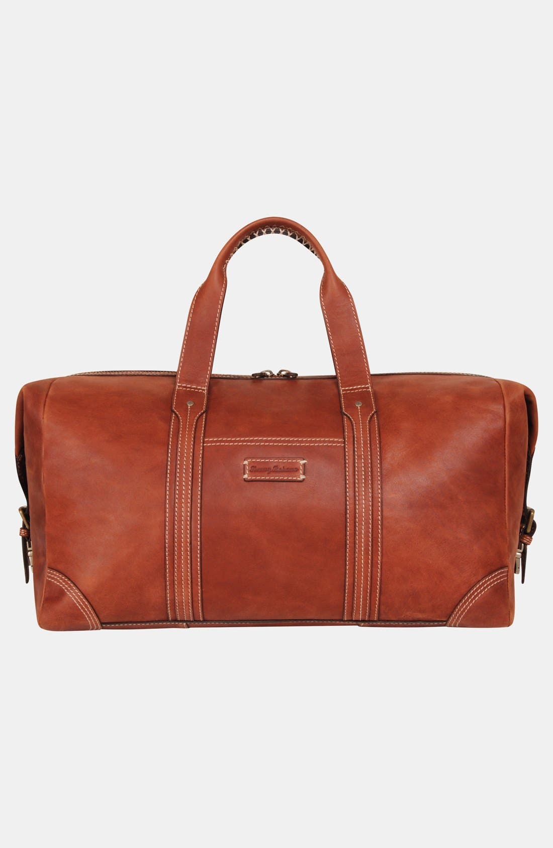tommy bahama leather duffel bag