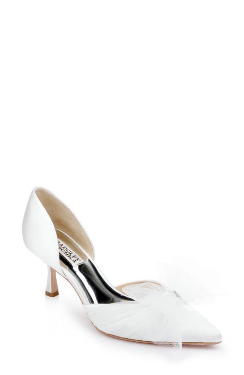 Badgley Mischka Collection Festive Pointed Toe d'Orsay Pump in Soft White
