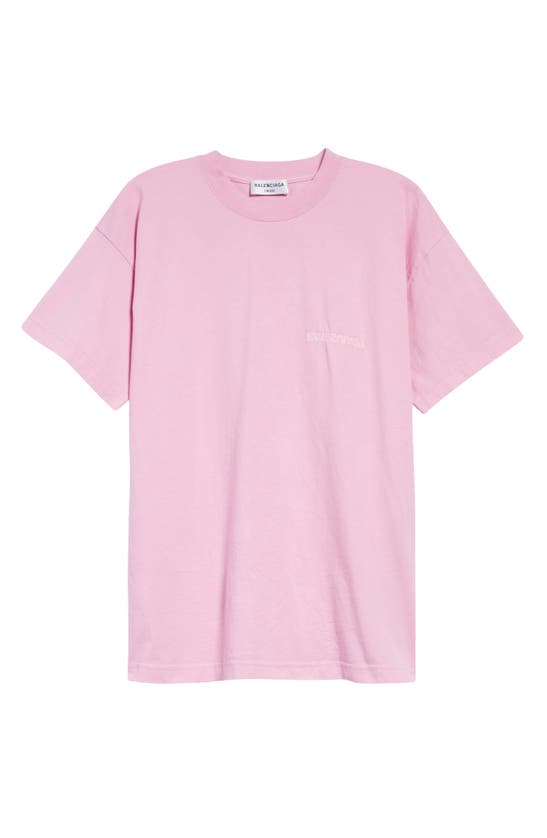 BALENCIAGA BALENCIAGA EMBROIDERED LOGO COTTON T-SHIRT