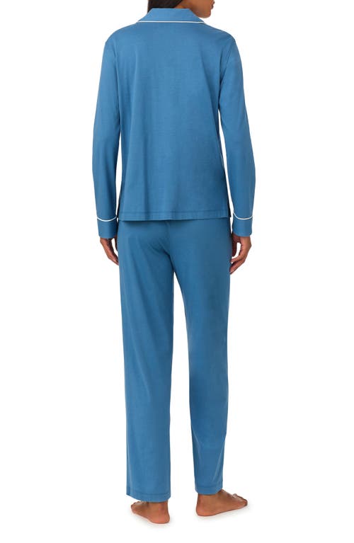 Shop Lauren Ralph Lauren Cotton Blend Pajamas In Blue