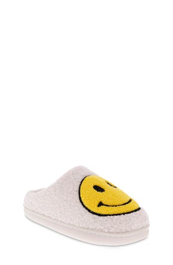 Mia Kids' Little Cozi Slipper In Yellow Happy Face