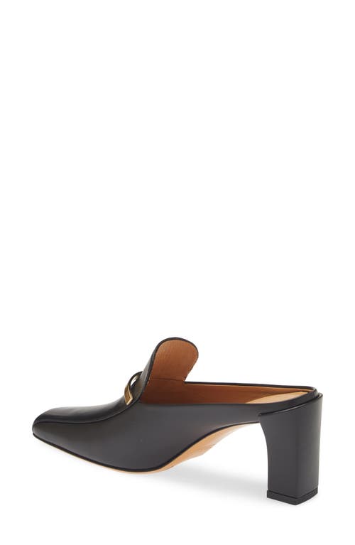 Tod's Square Toe Loafer Mule In Nero