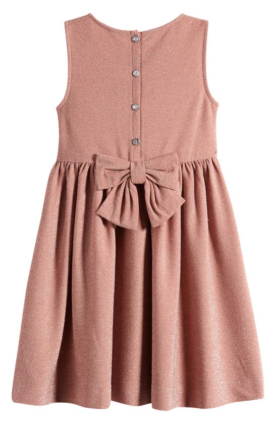 Shop Nordstrom Kids' Metallic Bow Back Party Dress In Pink Chintz Sparkle